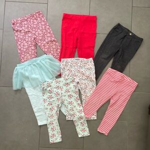 7 Piece girls pants bundle- 24 months